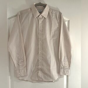 Red and Blue Long-Sleeved Dress Shirt